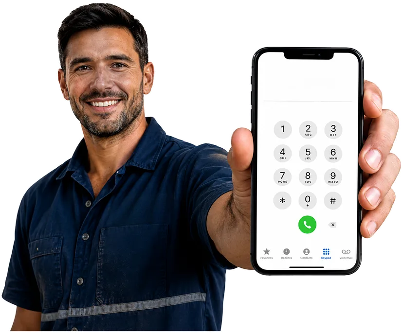 Plumber answering a Bella Vista enquiry by phone